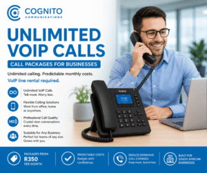 Unlimited VoIP call package for South African businesses with predictable monthly costs and VoIP line rental required.